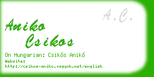 aniko csikos business card